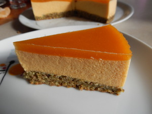 Entremets abricot pistache